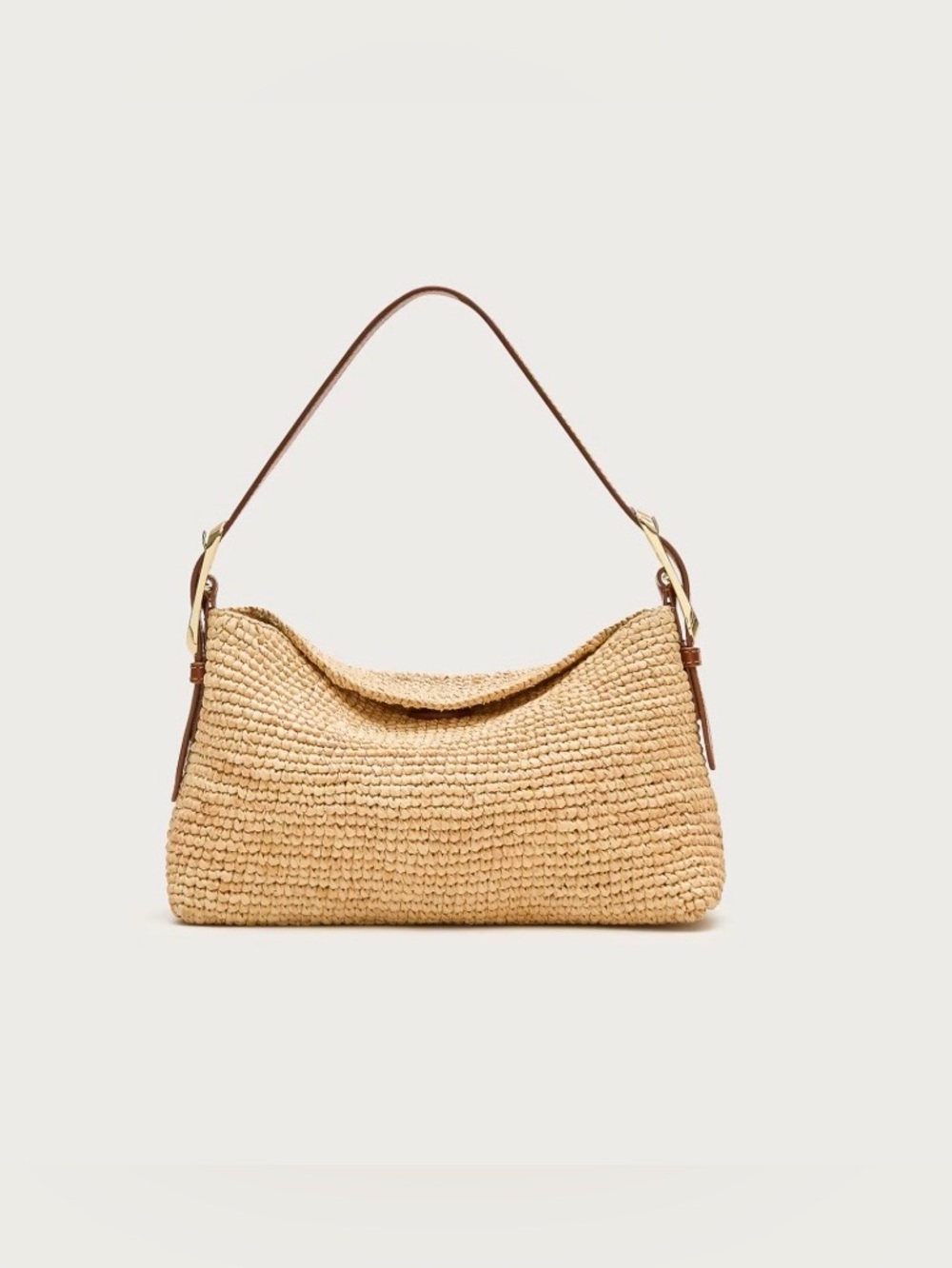 NEW J. Crew Berkeley small hand knotted shoulder bag in natural raffia CR882 - Picture 2 of 16
